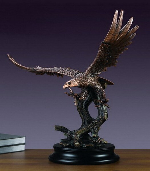 Large Soaring Eagle Sculpture Scale Flying Bird Statue Figurine